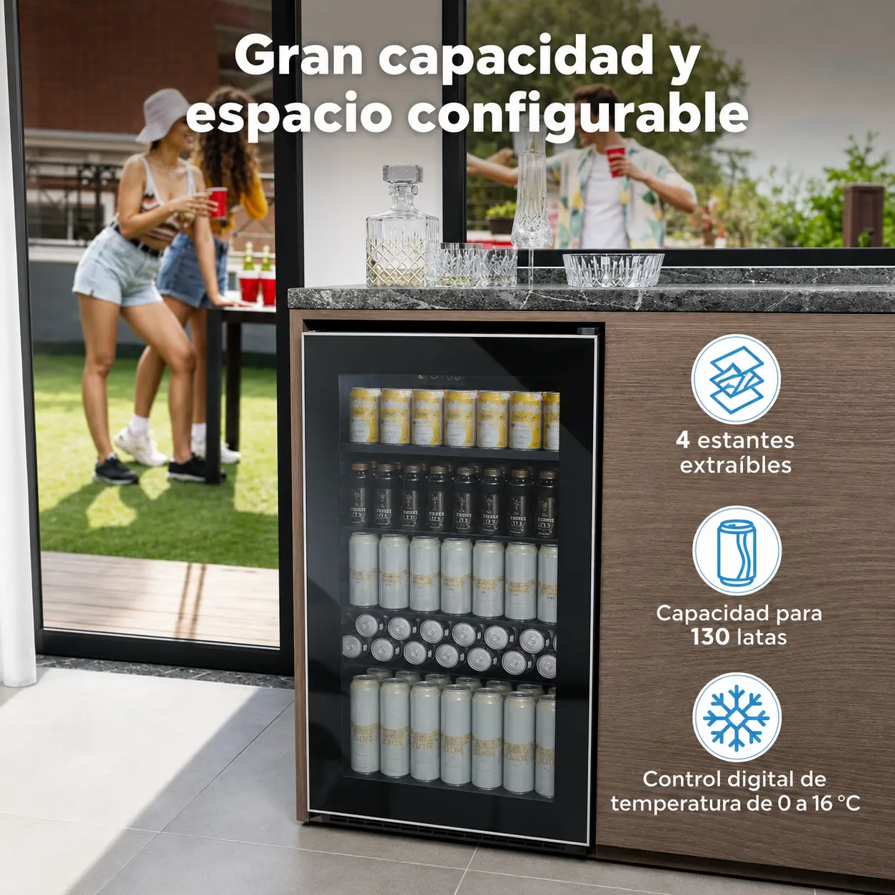Mini heladera premium 91 L con control táctil digital — imagen 2